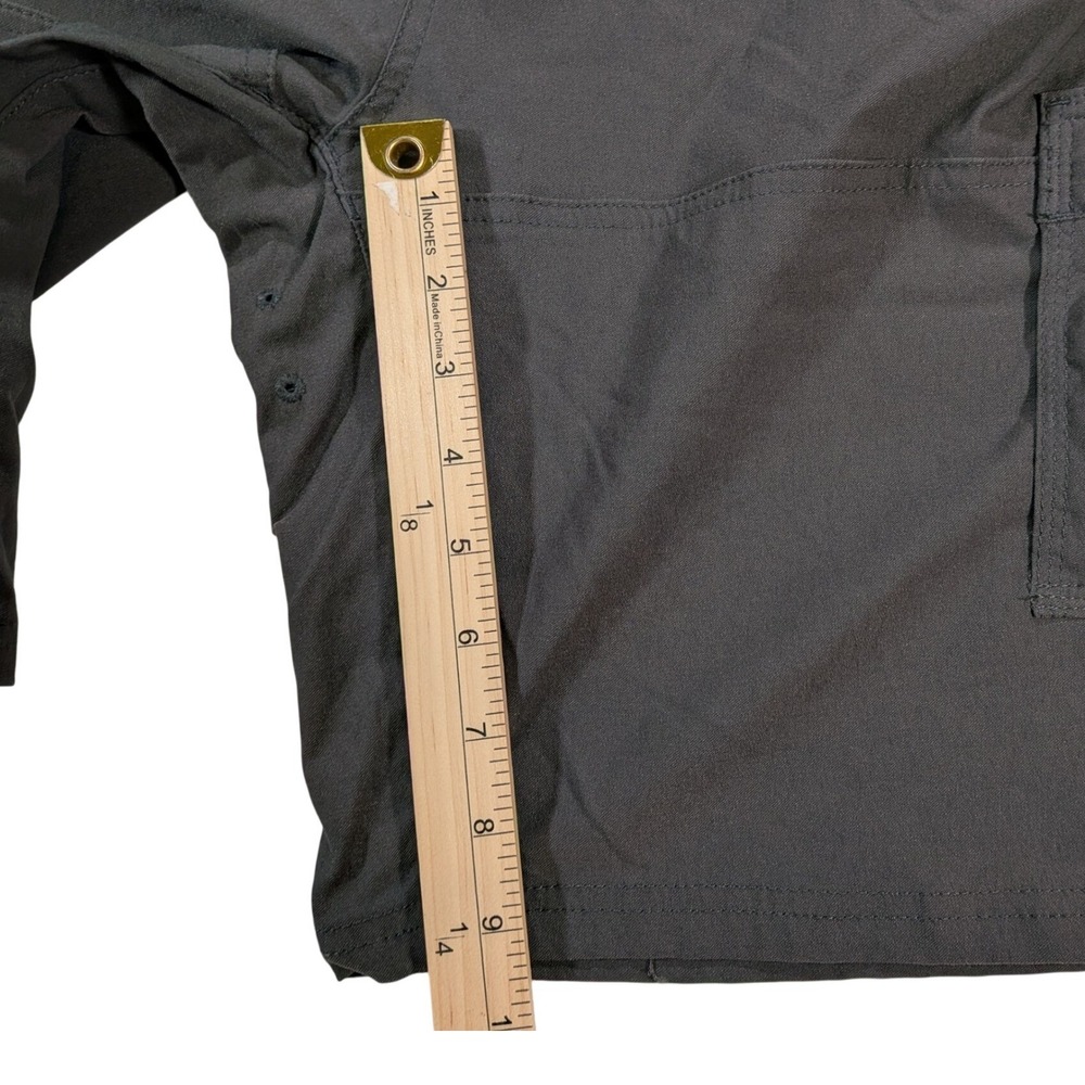 Prana Zion Charcoal Gray Hiking Cargo Shorts Mens 38 Stretch Nylon Standard Fit - Picture 5 of 6
